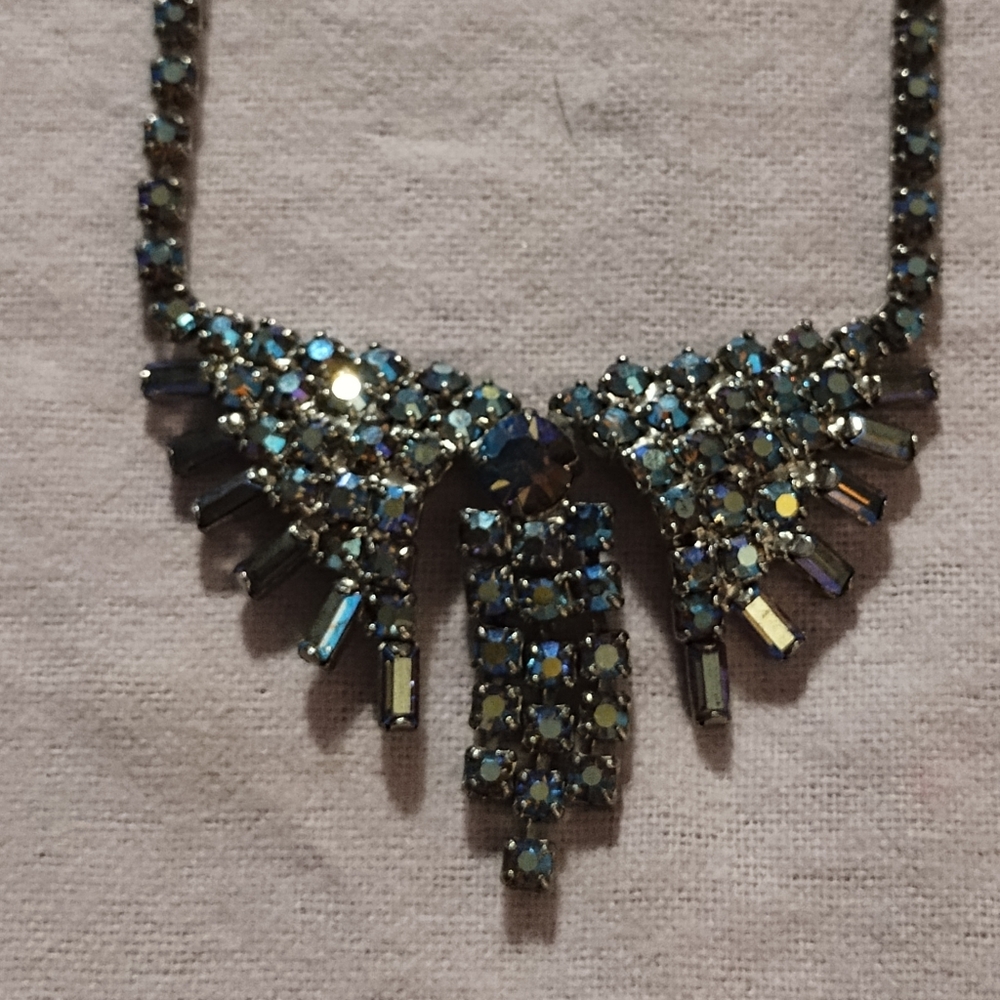 Vintage Aurora Borealis Rhinestone Necklace